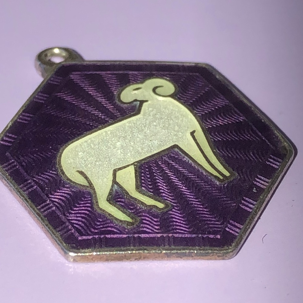 David Andersen sterling Enamel Ram Zodiac charm - Picture 4 of 5